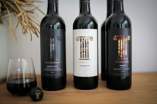 Winter mixed red case from McLaren Vale, South Australia. Enjoy winter this year with our McLaren Vale mixed dozen from Tessera Wines. Cabernet Sauvignon. Shiraz. Shiraz/Cabernet Blend 2019. Produced by award winning Australian winemakers.