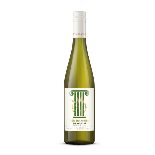 Premium Adelaide Hills Elegant and Unique Riesling. Dry and crisp Riesling with fresh, fruity and floral notes of pear, lychee and hints of honey and vanilla. Tessera Wines Boutique Premium wine label and producers. Brisbane city wine label. 